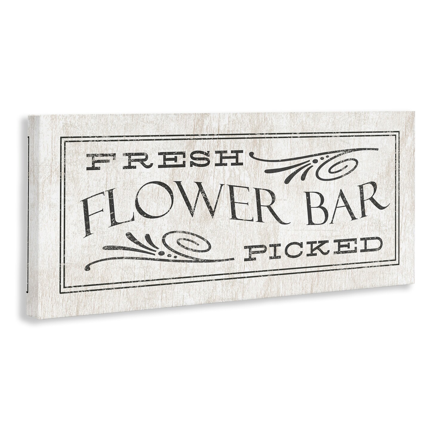 Stupell Industries Fresh Picked Flower Bar Sign Canvas Wall Art