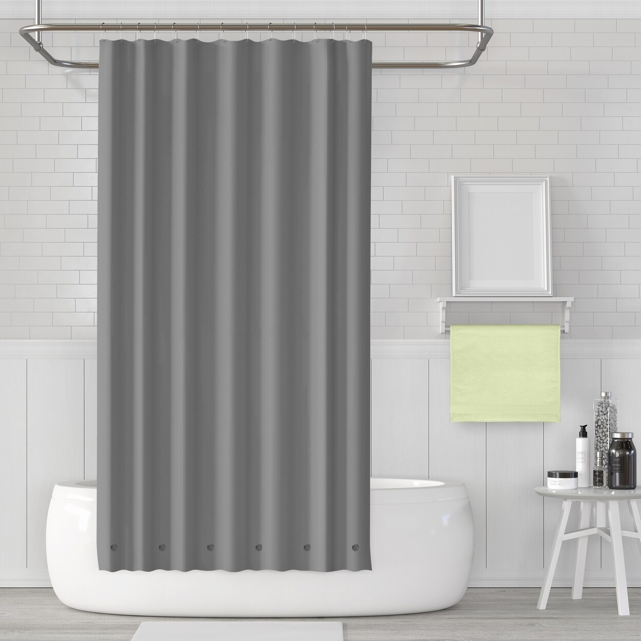 Magnetic Vinyl Shower Curtain Liner 70X72 Inch Water Resistant
