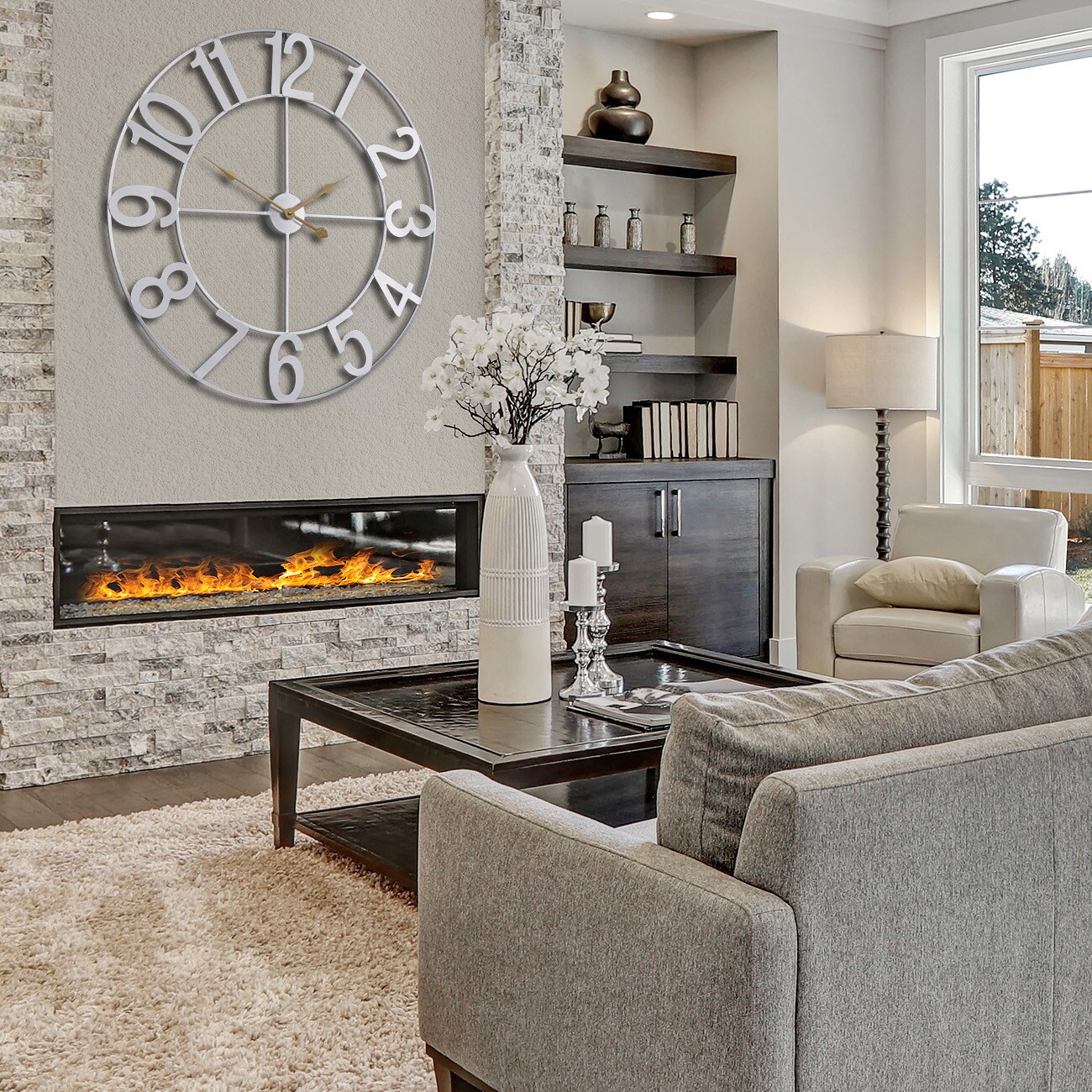 Sorbus Large Wall Clock - 32 inch (81 CM) Battery Operated Analog Wall Clock Decorative for Living Room and Kitchen