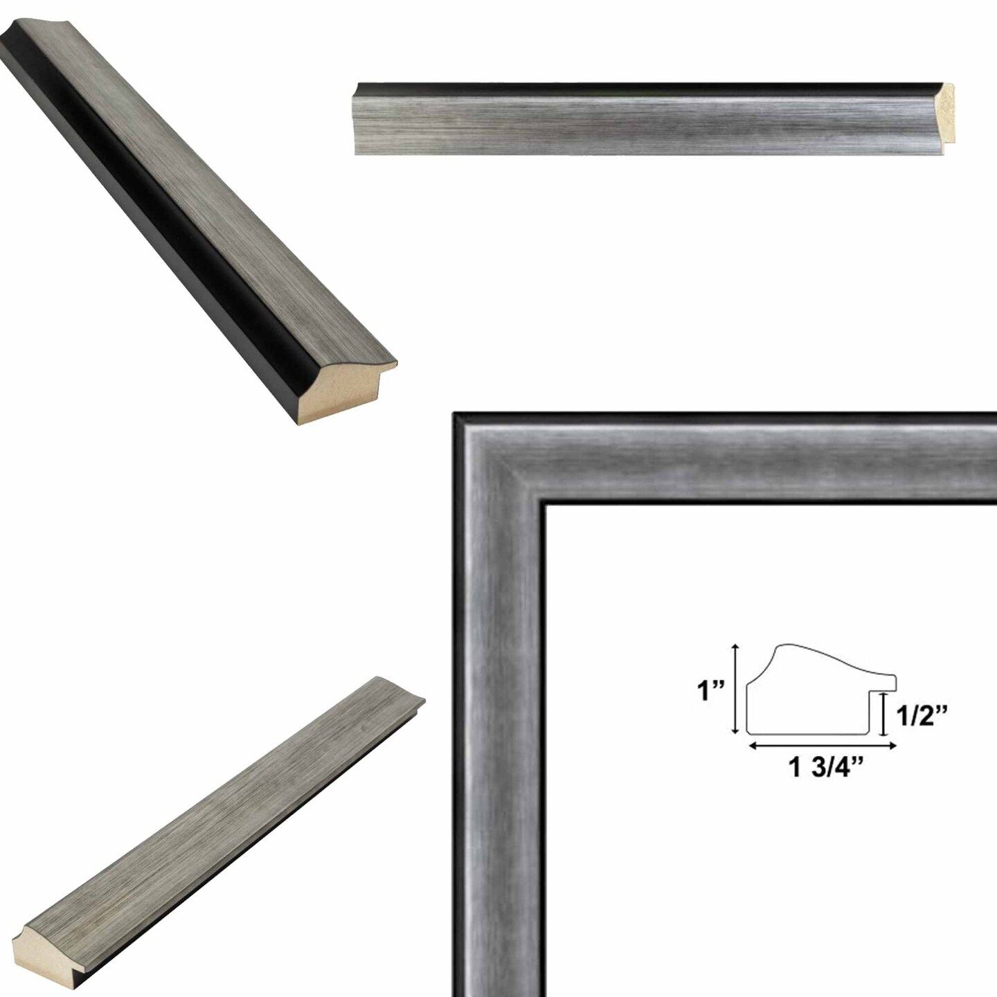 Raiders Silver/Black Gunmetal Picture Frame 12x24 frame