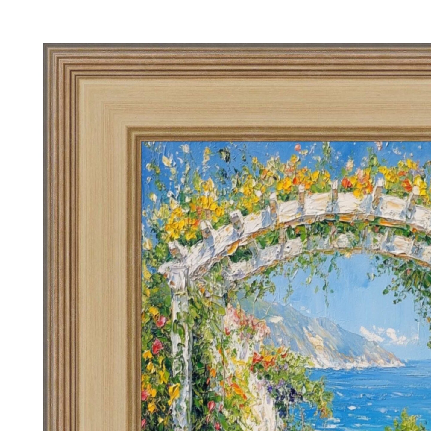 Wide Antique Silver Gold Wash Picture Frame 16x16 frame