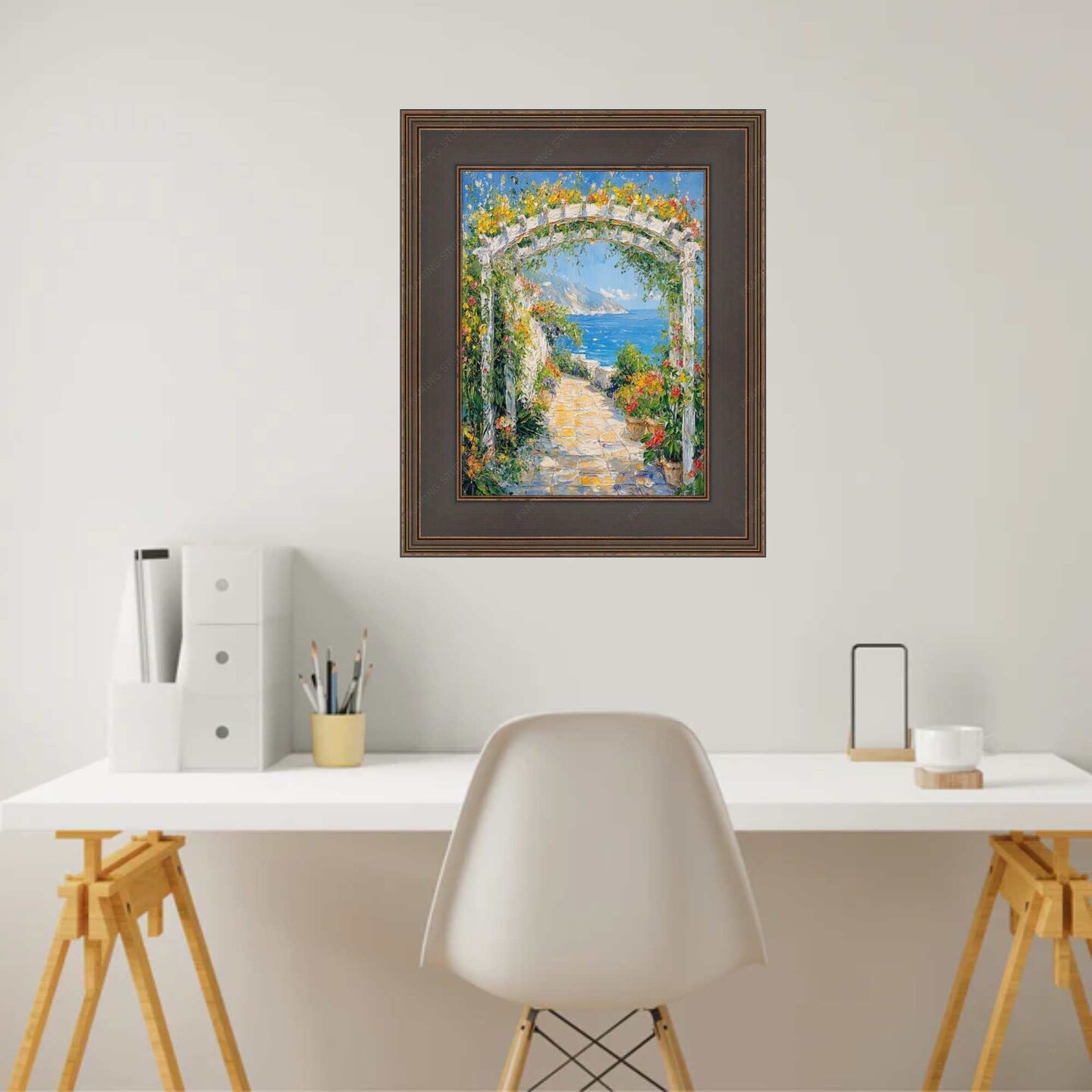 Wide Gold Black Flat Panel Picture Frame 30x40 frame