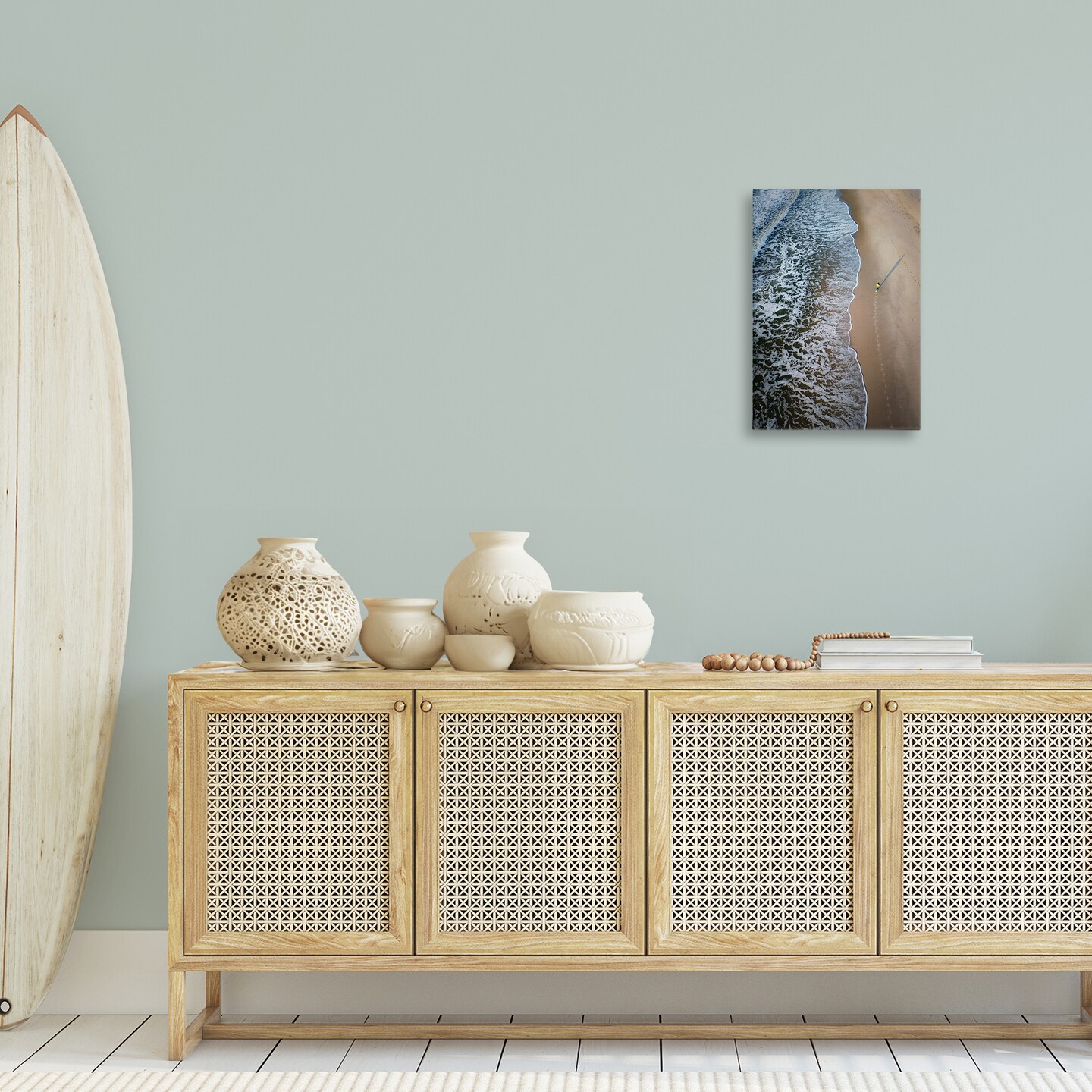 Stupell Industries Vertical Aerial Beach View Canvas Wall Art Design by Rick Berk