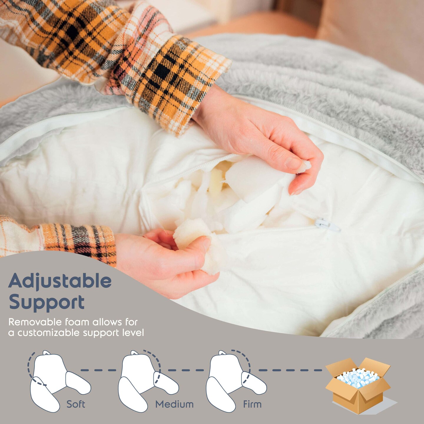 Nestl Fur Reading Pillow