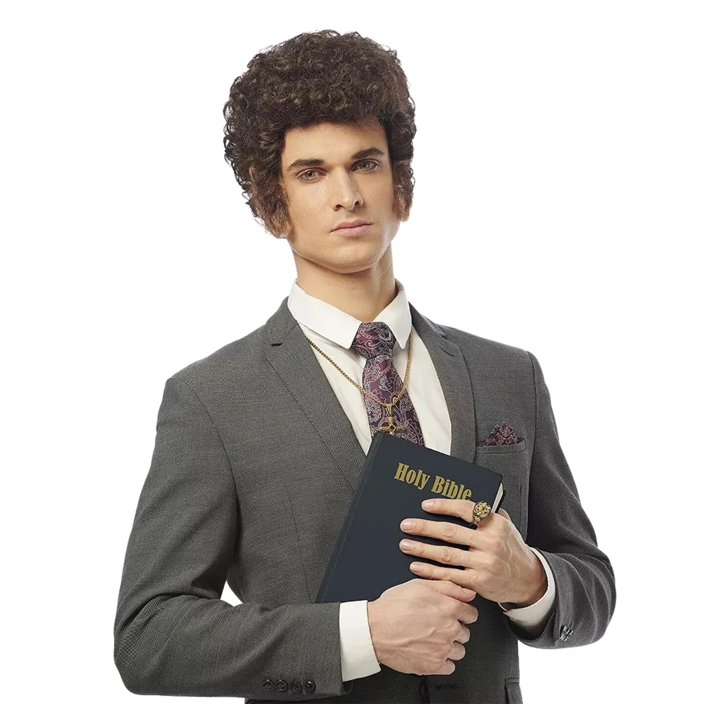 Righteous Preacher Adult Costume Wig | Brown