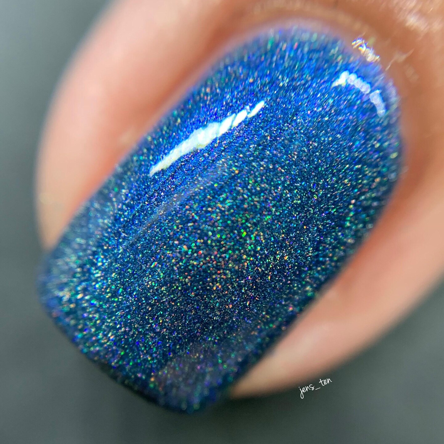Old Soul - custom handcrafted blue holographic nail polish - image8