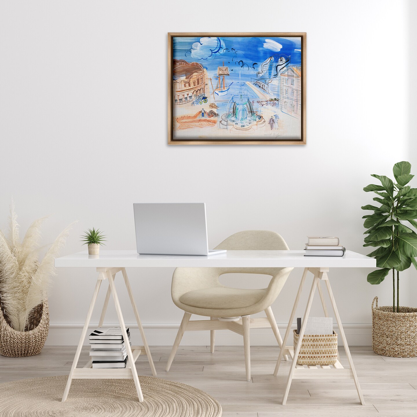 Stupell Industries Classical Raoul Dufy Composition Framed Floater Canvas Wall Art Design by one1000paintings