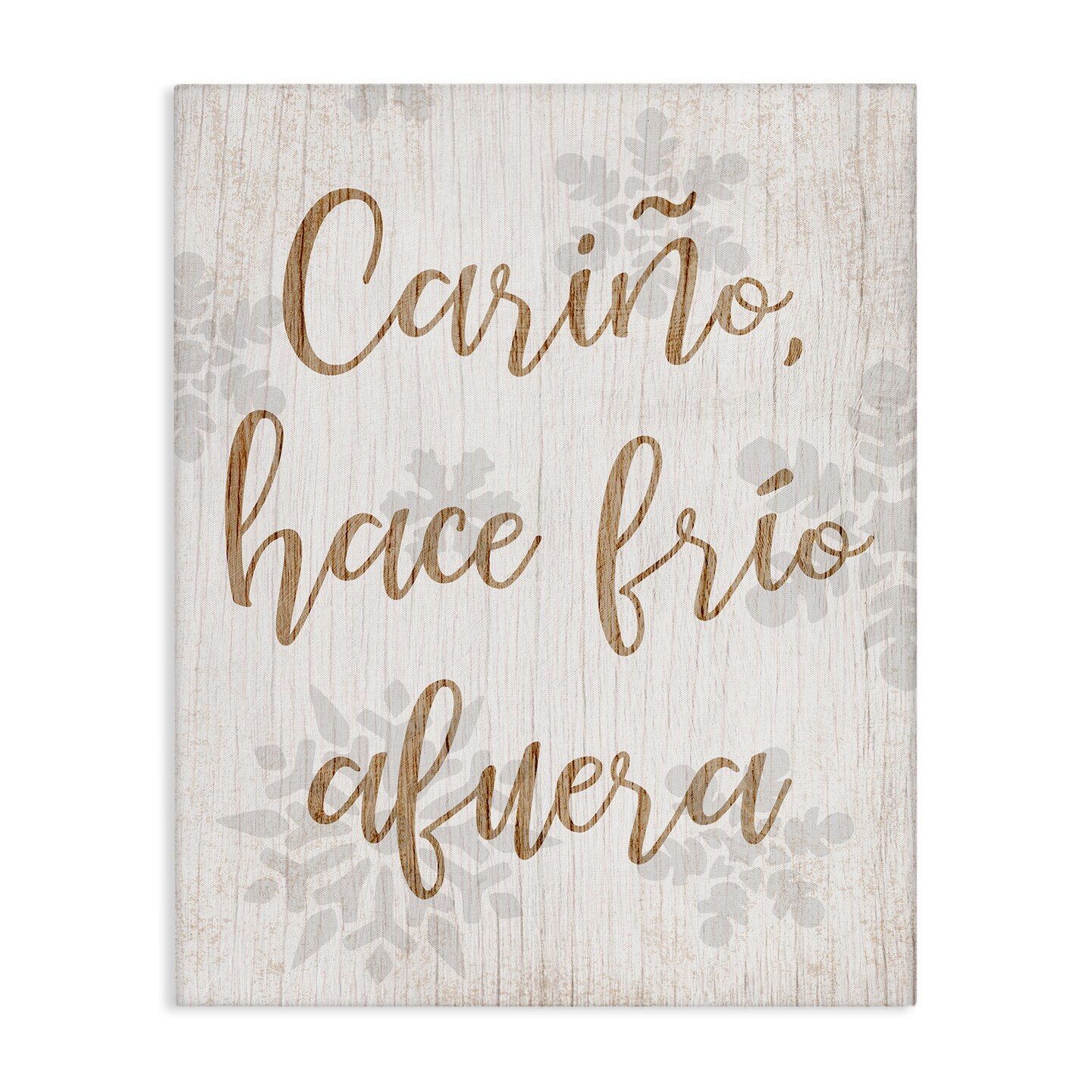 Stupell Industries Cari&#xF1;o Hace Frio Afuera Canvas Wall Art