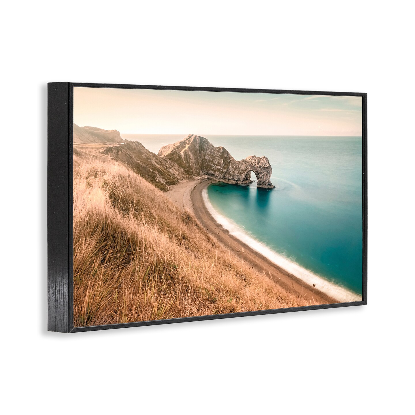 Stupell Industries Beach With Arched Cove Framed Giclee Wall Art Design by Nataly White