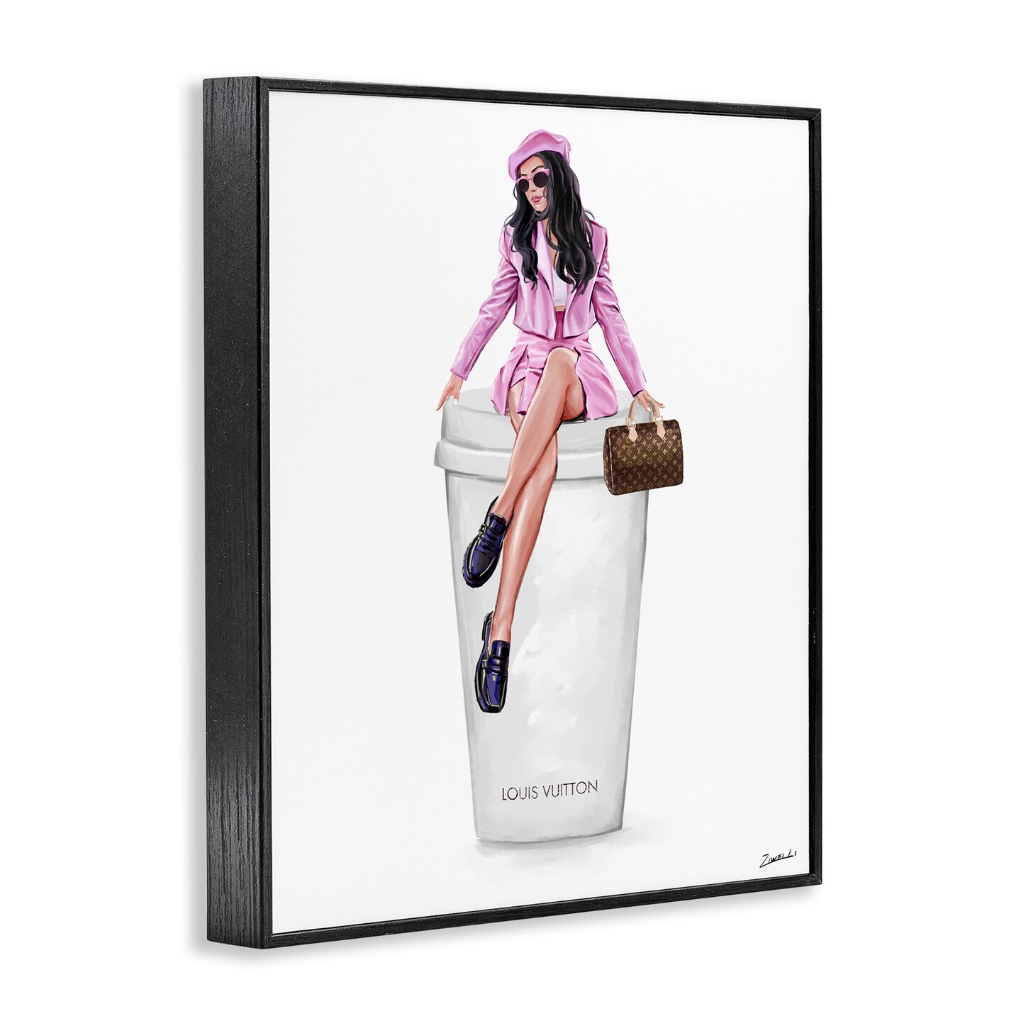 Stupell Industries Sassy Chic Fashionista Framed Giclee Wall Art Design by Ziwei Li