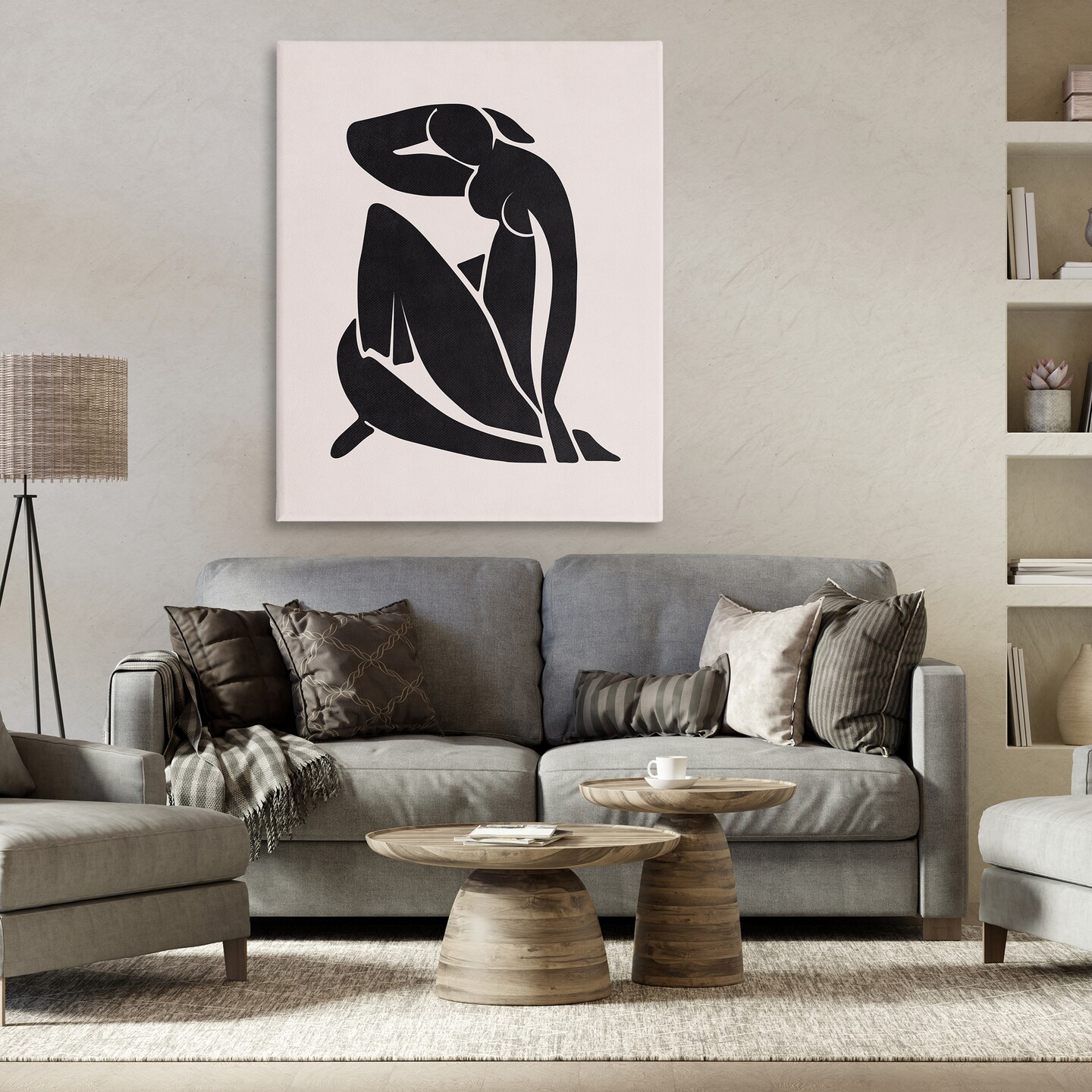 Stupell Industries Midcentury Boho Figure Canvas Wall Art Design by Nataly White