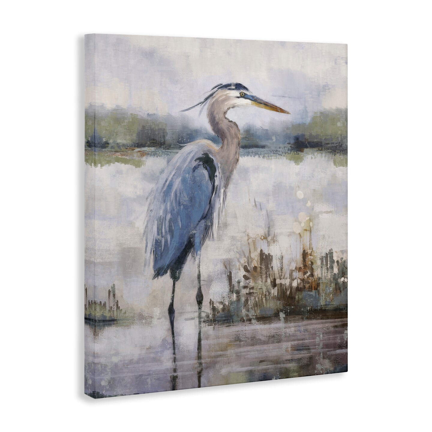Stupell Industries Coastal Sea Heron Canvas Wall Art Design by Nina Blue
