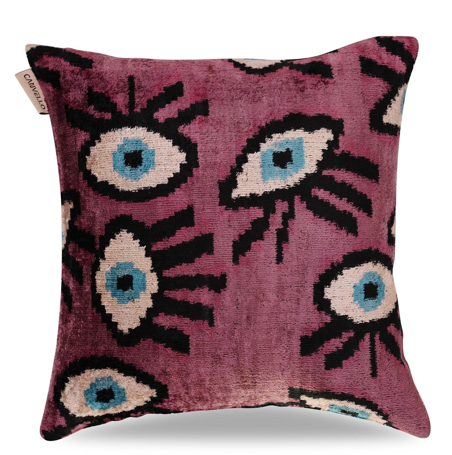 Canvello Luxury Pink Purple Evil Eye Pillow for Couch - 16x16 inch product 2