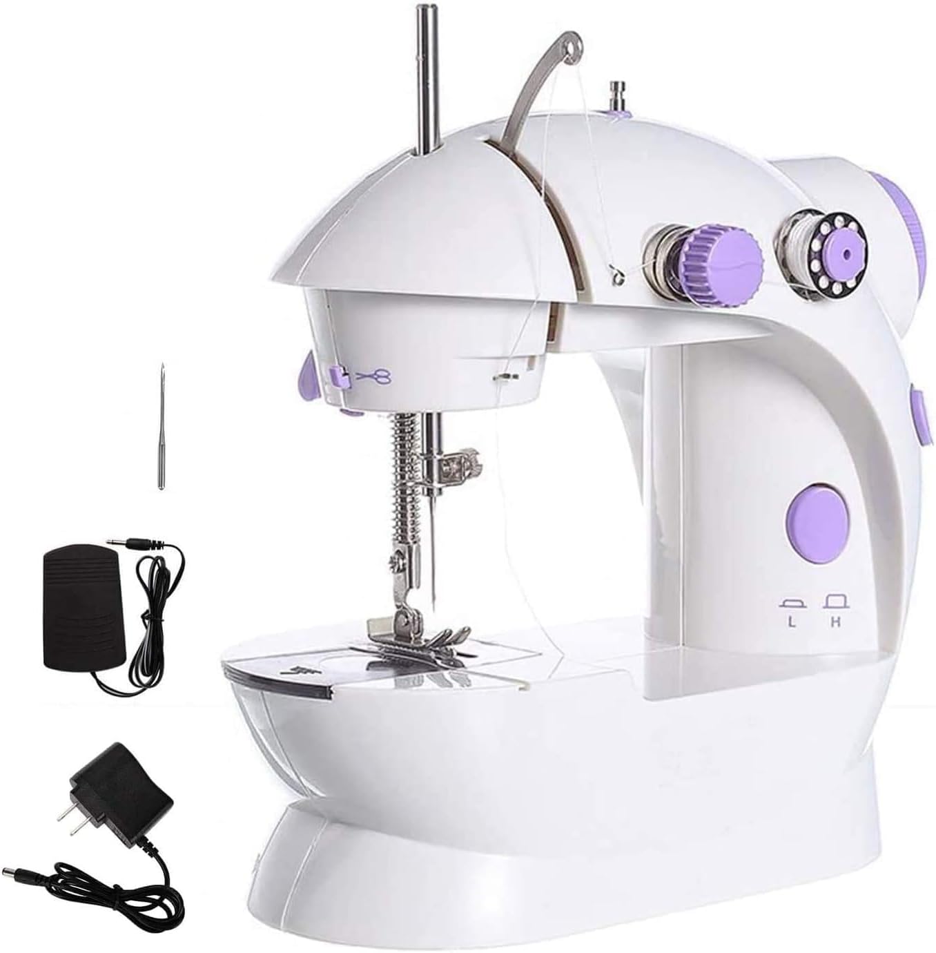 Sewing Machine, Portable Sewing Machine for Beginners Adult, Electric Crafting Speed Crafting Mending Machine Electric Overlock Sewing Machines for Sewing of Silks, Denim, Wool, Leather