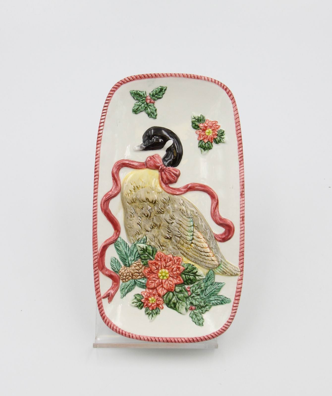 Ceramic Christmas Goose Spoon Rest, Home D&#xE9;cor, Gift for Her, Gift for Mom, Farmhouse Kitchen D&#xE9;cor, Christmas D&#xE9;cor