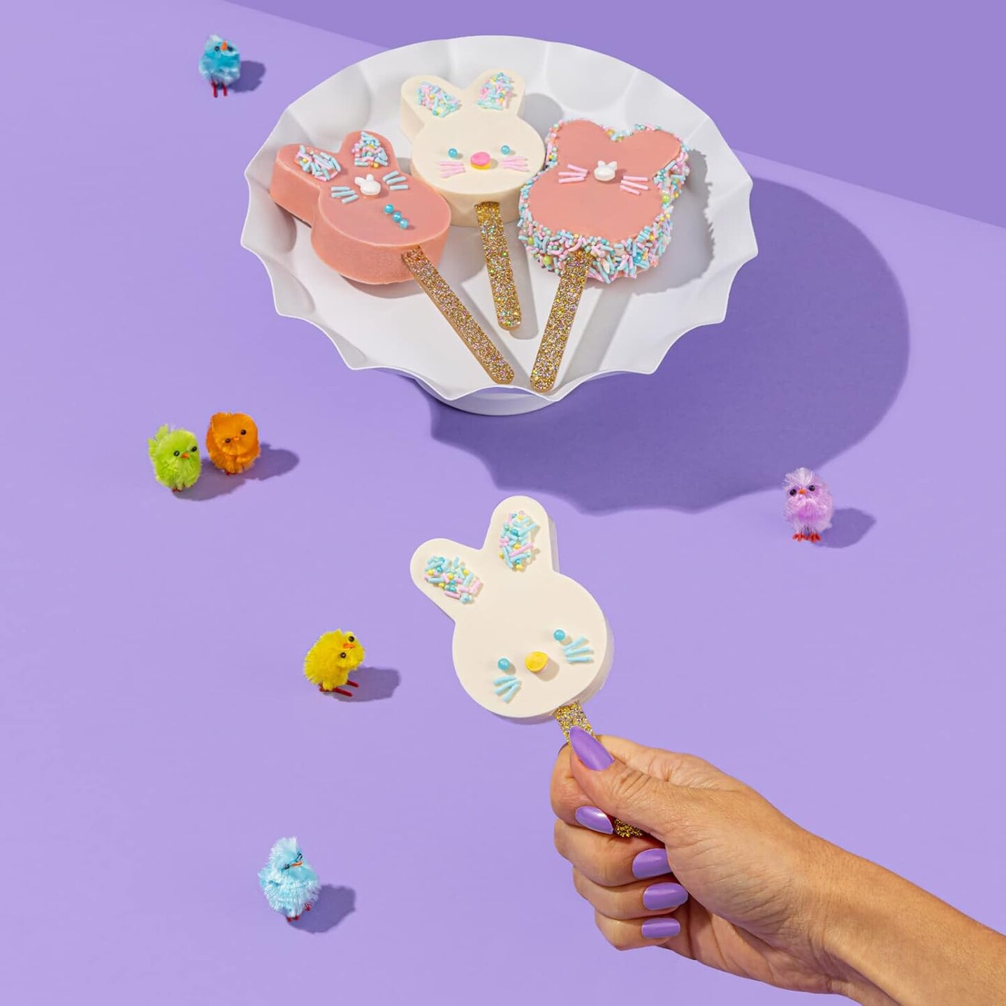 Fancy Sprinkles Limited Edition Easter Pamela Bunny Mold Reusable Silicone, For Baking, Cakesicle &#x26; Dessert Decorating