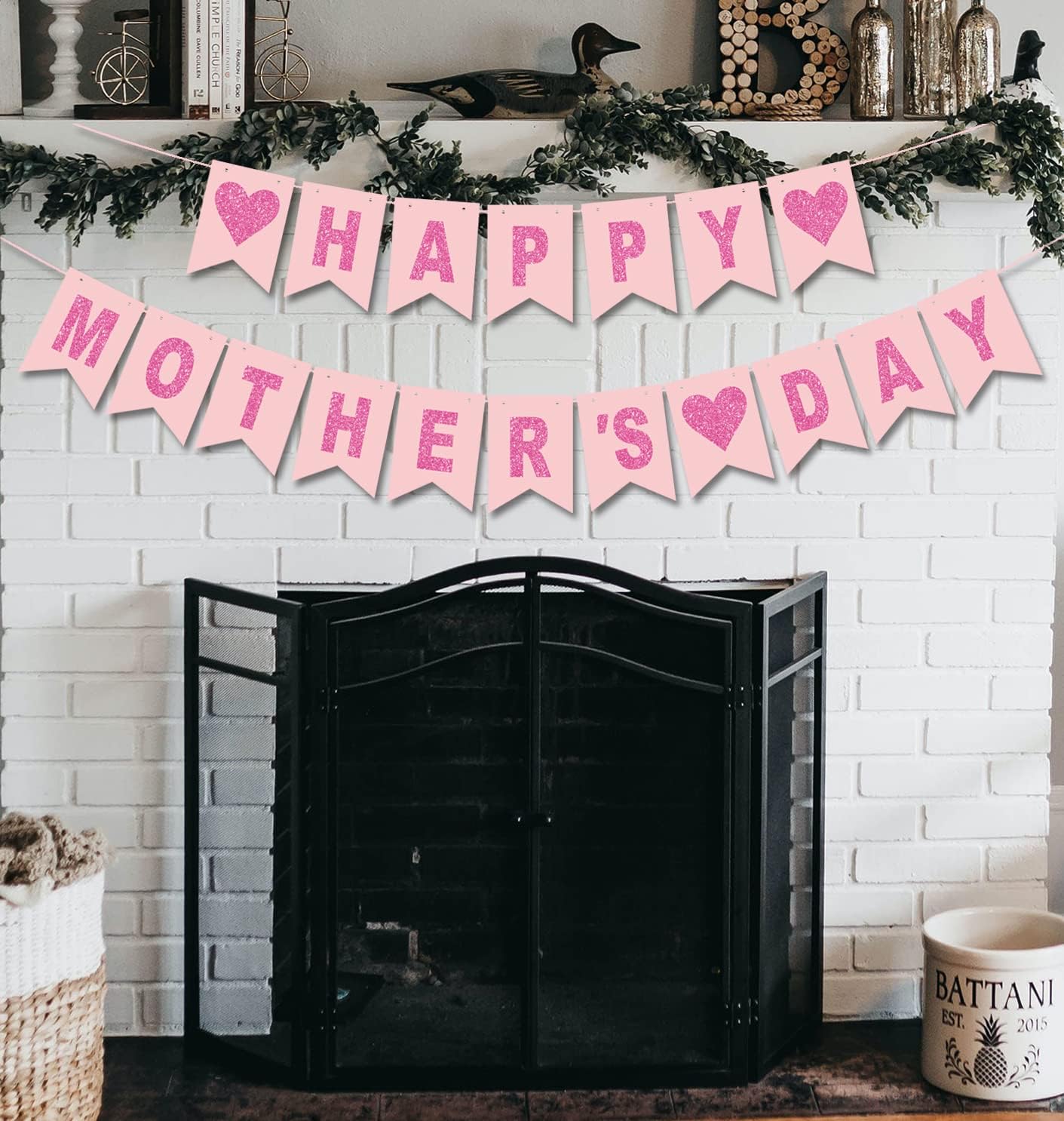 Happy Mother&#x27;s Day Banner Pink Rose
