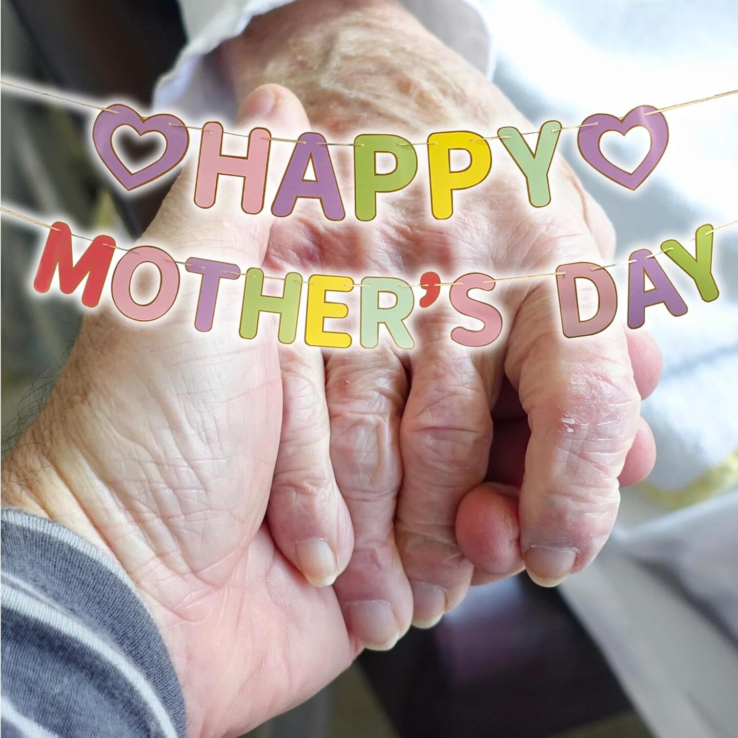 Happy Mother&#x2019;s Day Banner We Love Mom Day Garland
