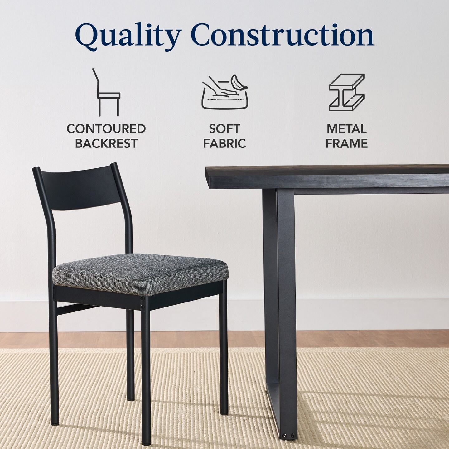 Best Choice Products 7-Piece Modern Dining Set, Upholstered Cushion, Durable Metal Frame w/ 6 Chairs