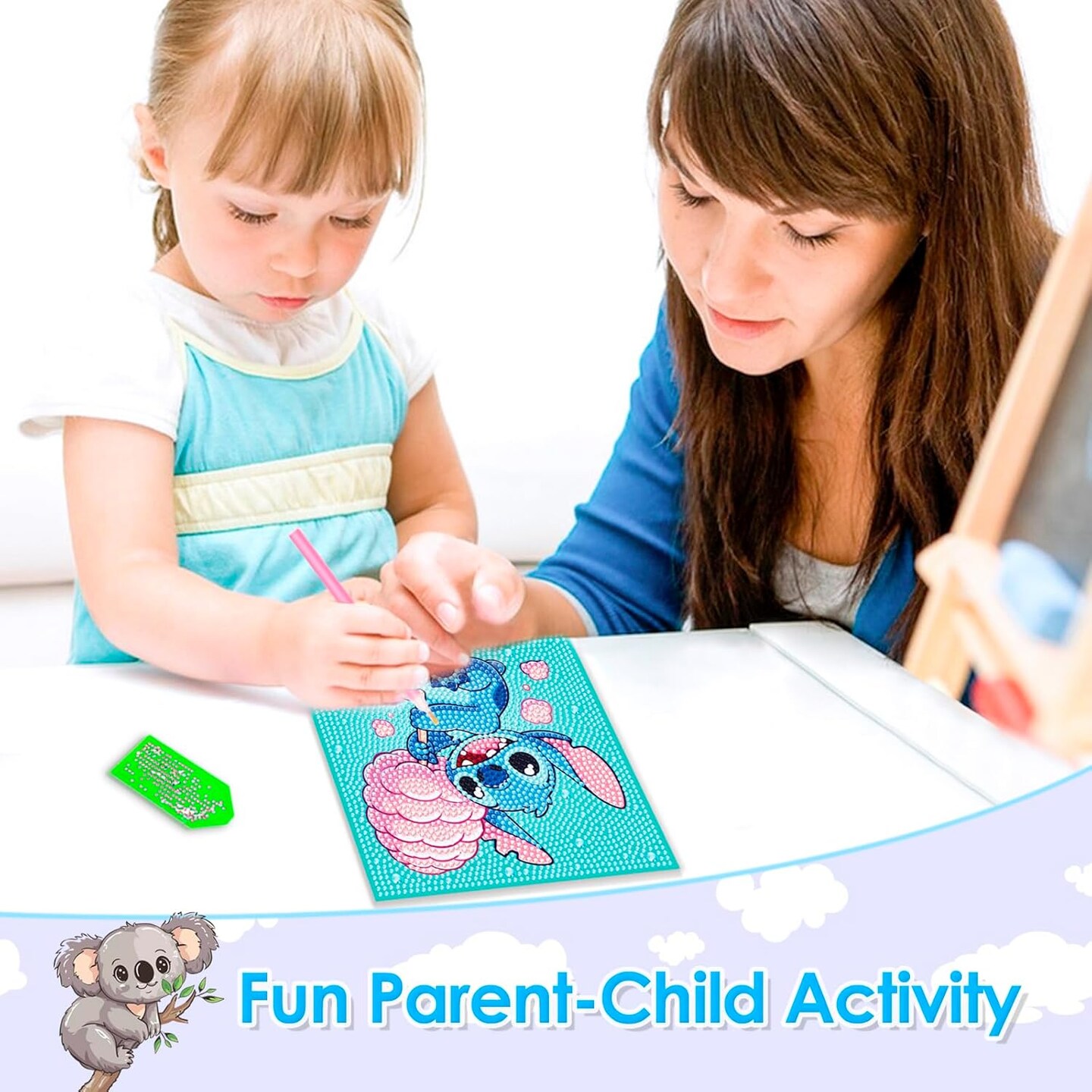 Diamond Art Kits for Kids - Crafts for Girls 8-12 - Diamond Art Painting with Wooden Frame