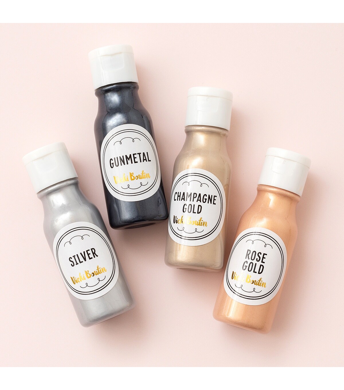 Vicki Boutin Mixed Media Color Pop Acrylic Paint 1.7oz 4/Pkg-Metallics