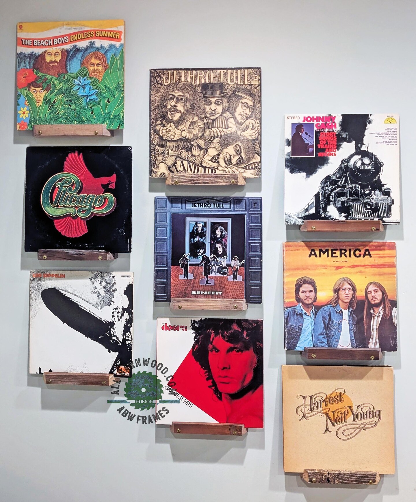 vinyl record storage shelf -  record display shelf - vinyl record ledge wall mount - recycled reclaimed wood stained in your choice of color 448844686814298119