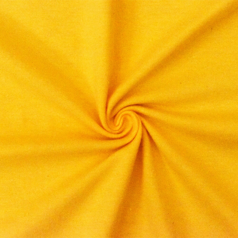 Yellow Solid Stretch Cotton Spandex Jersey Knit Fabric By the Yard