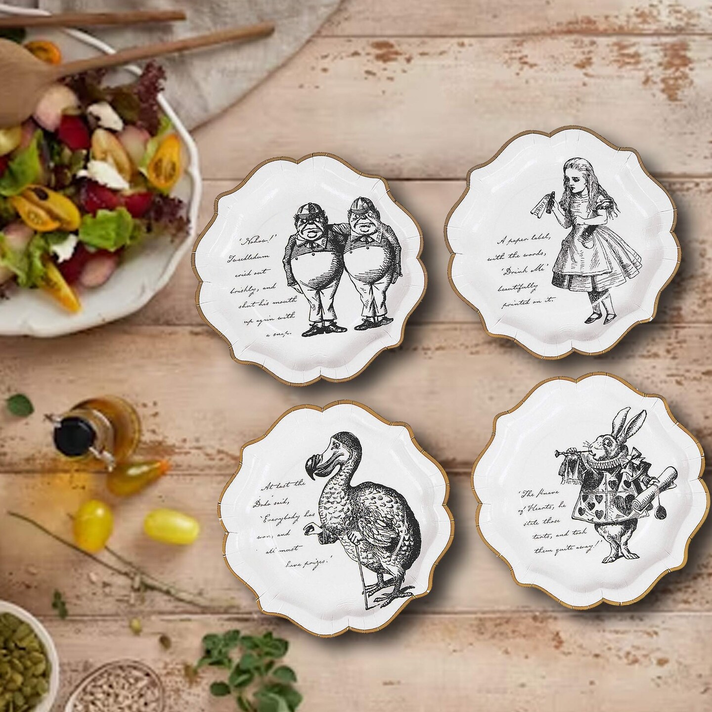 8 Count Truly Alice Paper Dinner Plates Alice in Wonderland Party 7 Inch