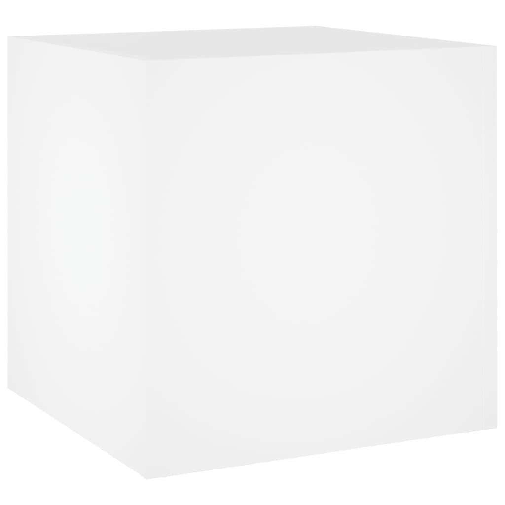 vidaXL Planter Box White 15.7&#x22;x15.7&#x22;x15.7&#x22; Engineered Wood