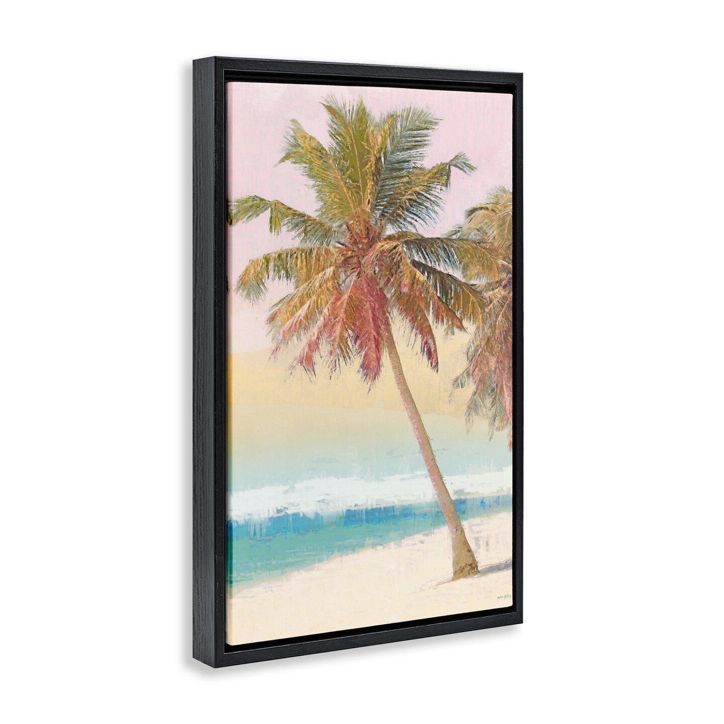 Stupell Industries Pastel Gradient Beach Scene Floating Frame Design by Amber Sterling