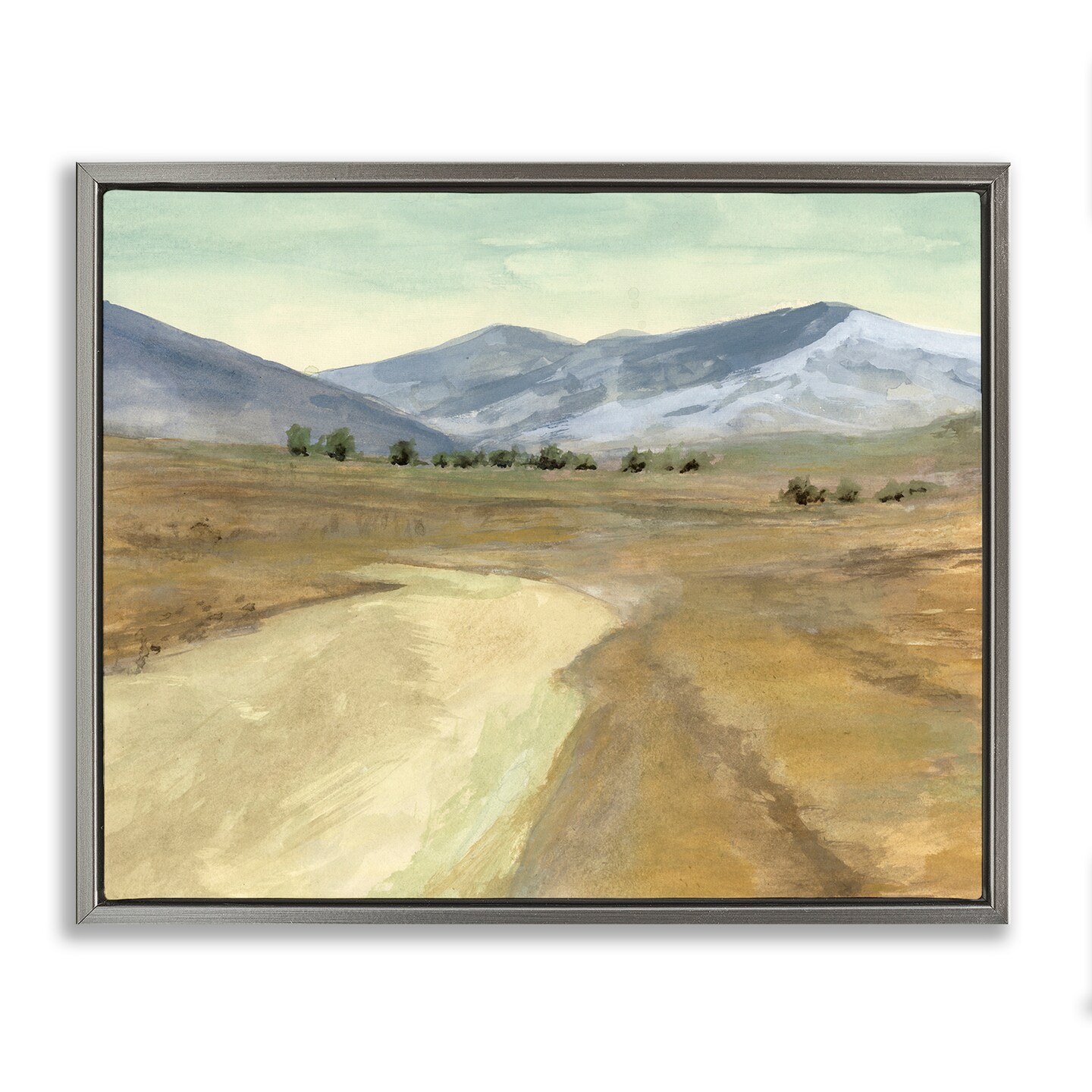 Stupell Industries Distant Desert Mountains Floater Framed Canvas Wall Art Design by Michael Willett