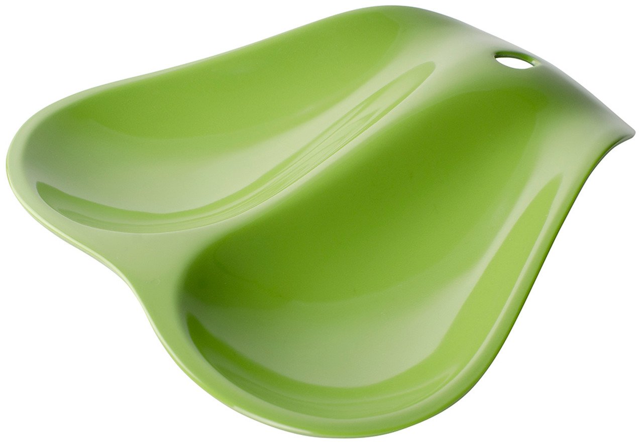 Hutzler Twin Double Melamine Spoon Rest - Sleek Design Holds 2 Large Spoons