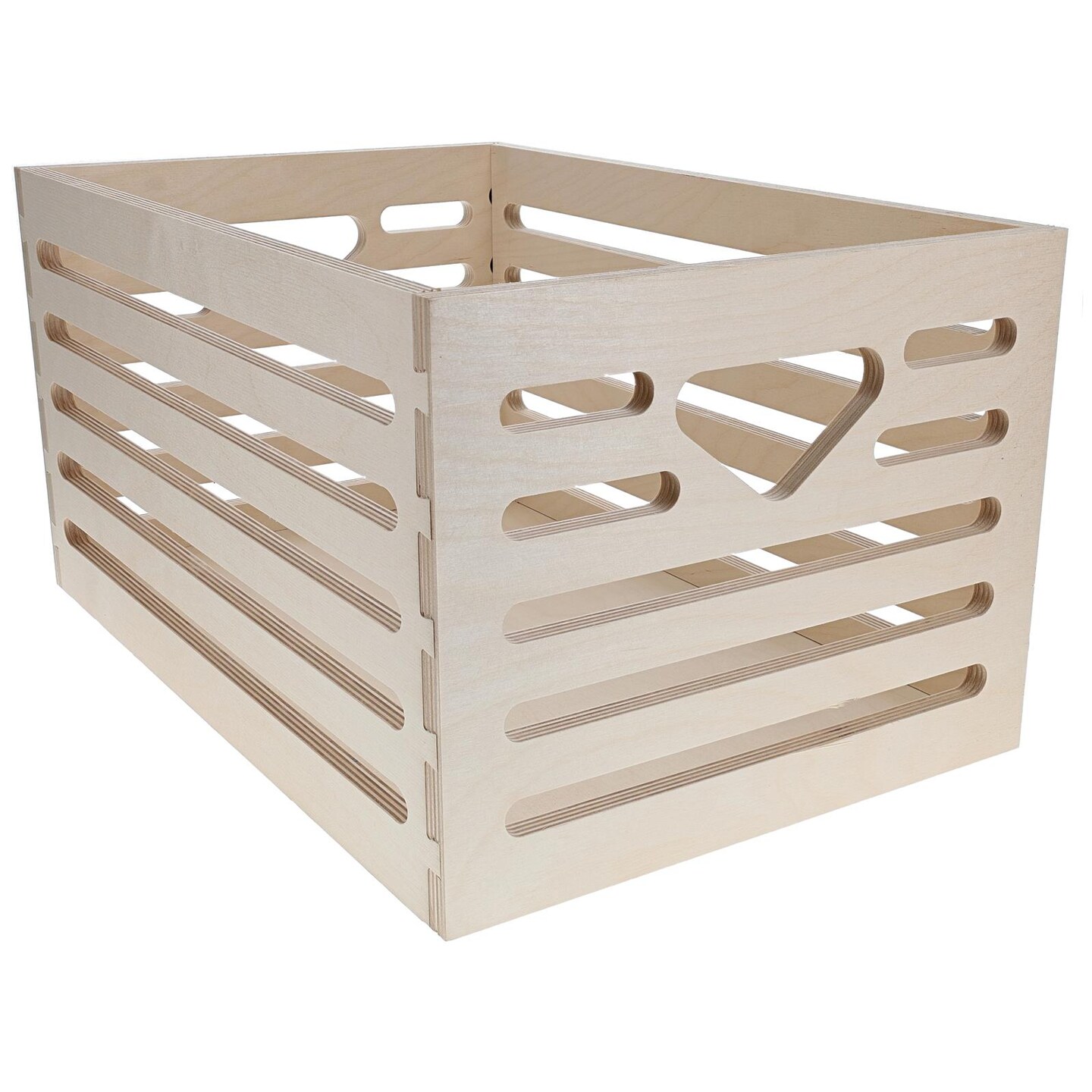Good Wood By Leisure Arts Slotted Dovetail Crate, Wood Crate Classic Finish, Crates For Display, Crates For Storage, Wooden Unfinished, 18" X 12.5" X 9.5"