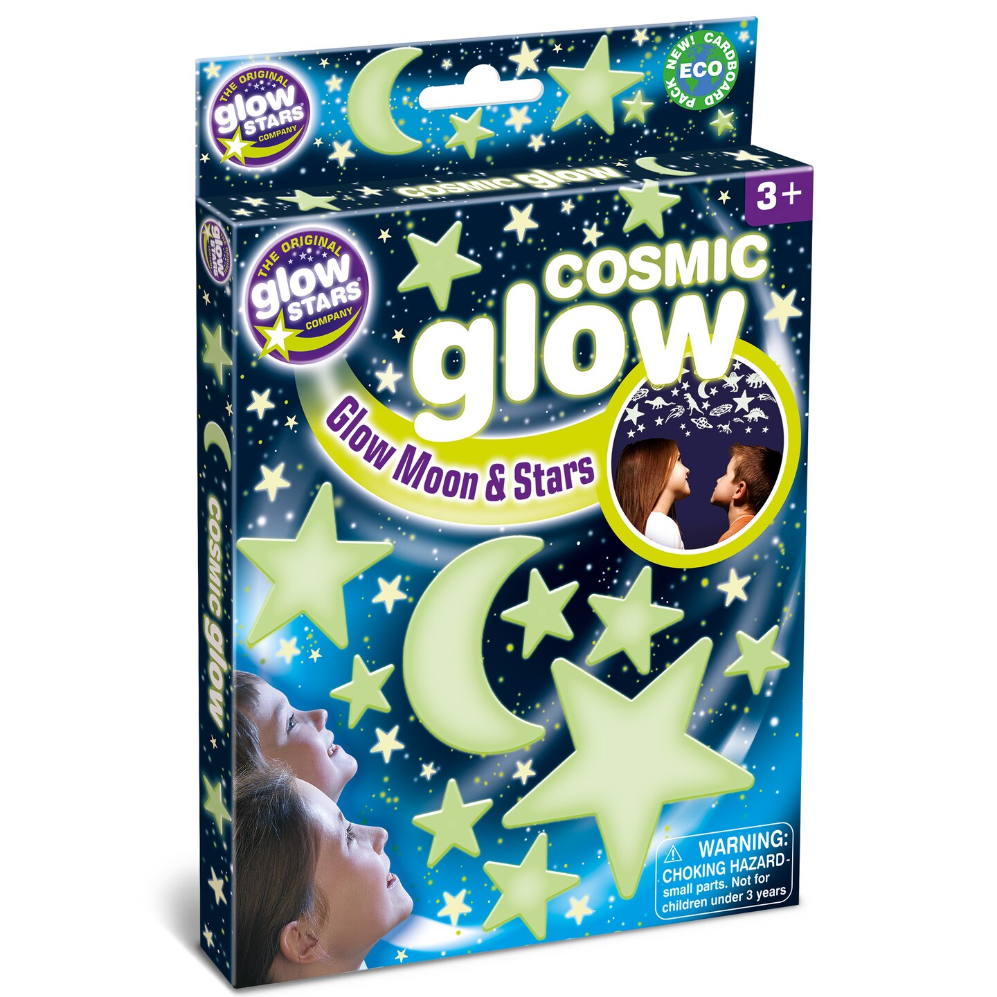 The Original Glowstars: Cosmic Glow Moon & Stars Self-Adhesive Pads