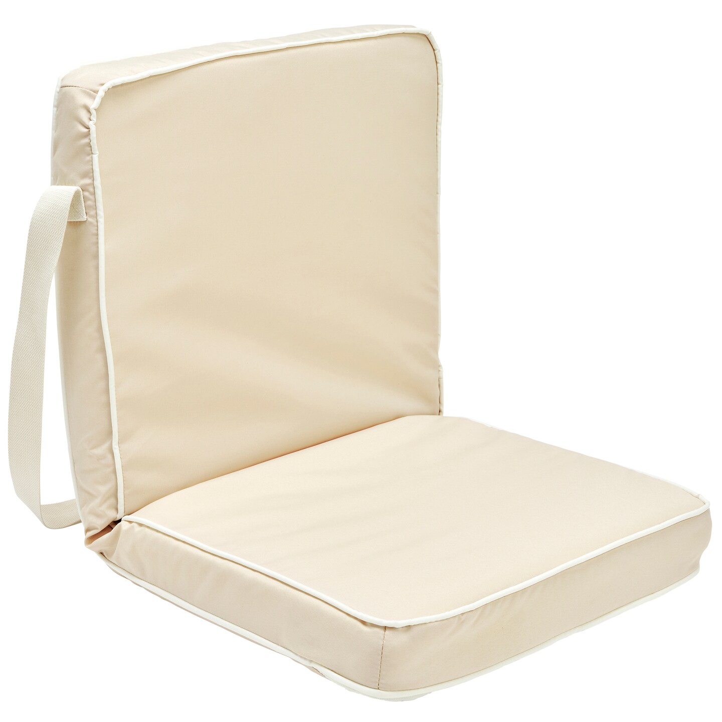 Sunnylife: Take Anywhere Folding Chair - Oyster - Cream Portable Sun Lounger Seat, Pool-Sand-Outdoor, 6 Recline Positions, Soft Foam Pad, Steel Frame