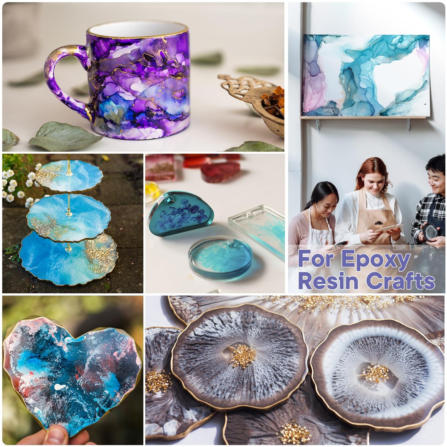 Alcohol Ink Set 24 Vibrant Colors Resin Dye High Concentrated Fast Drying Alcohol Based Epoxy Resin Pigment Resin Art Tumblers Coaster Acrylic Fluid Painting Crafts (24x10ml/0.35 fl oz)