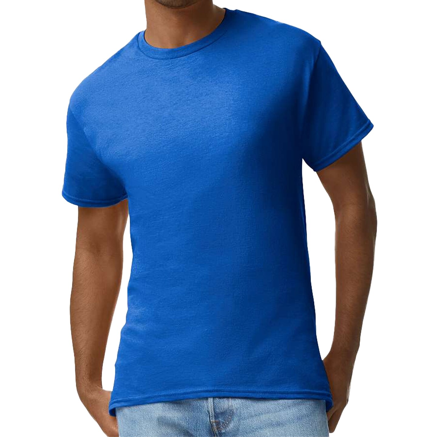 Gildan Men's Ultra Cotton Short Sleeve T-Shirt, (2–14 Pack) Craft Bundle for DIY Printing, Royal