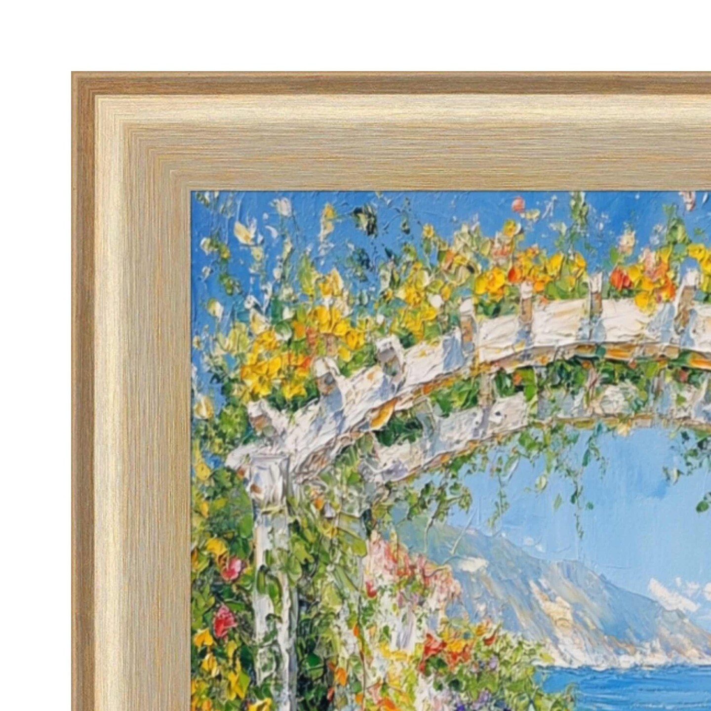Gold Brushed Modern  Contemporary  Scoop Picture Frame 30x40 frame