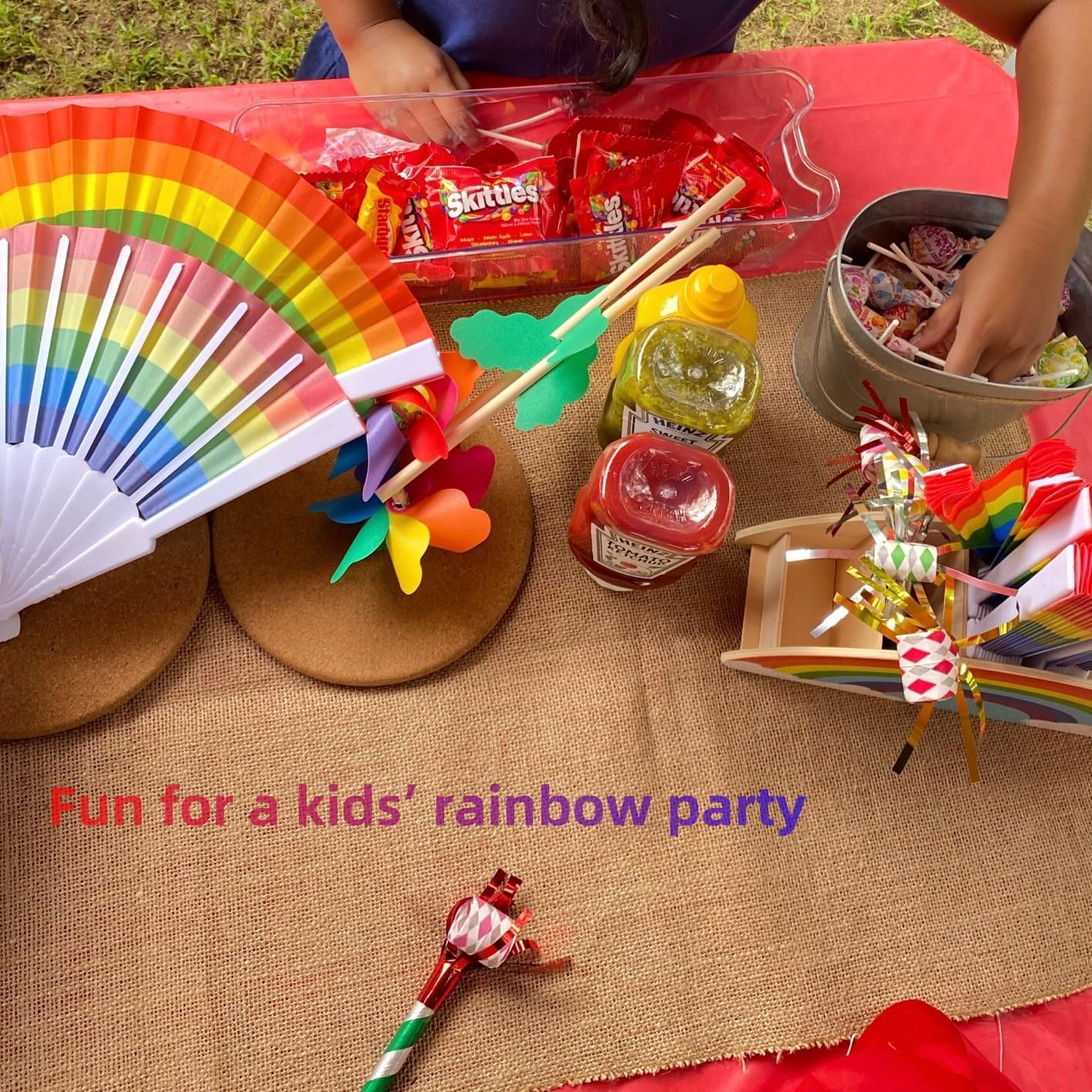 Rainbow Hand Fans, 12 Count, Pride Folding Fans Hand Held, June Party Decoration, Plastic Fan for LGBTQ Pride Party Decoration Foldable Fan