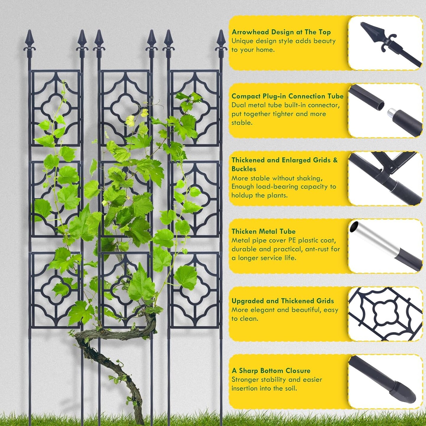 Garden Trellis for Climbing Plants 65 Inch