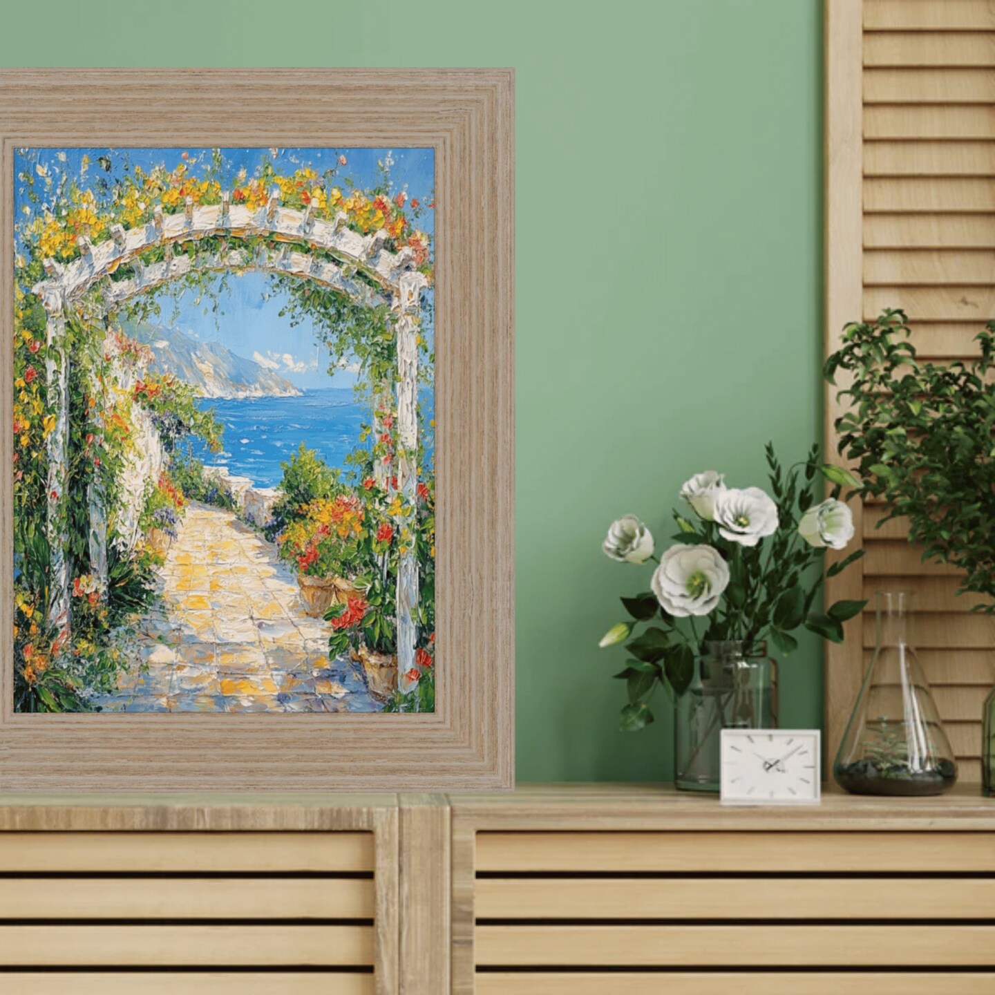 Wide Rustic Light White Grain Wood Picture Frame 13x19 frame
