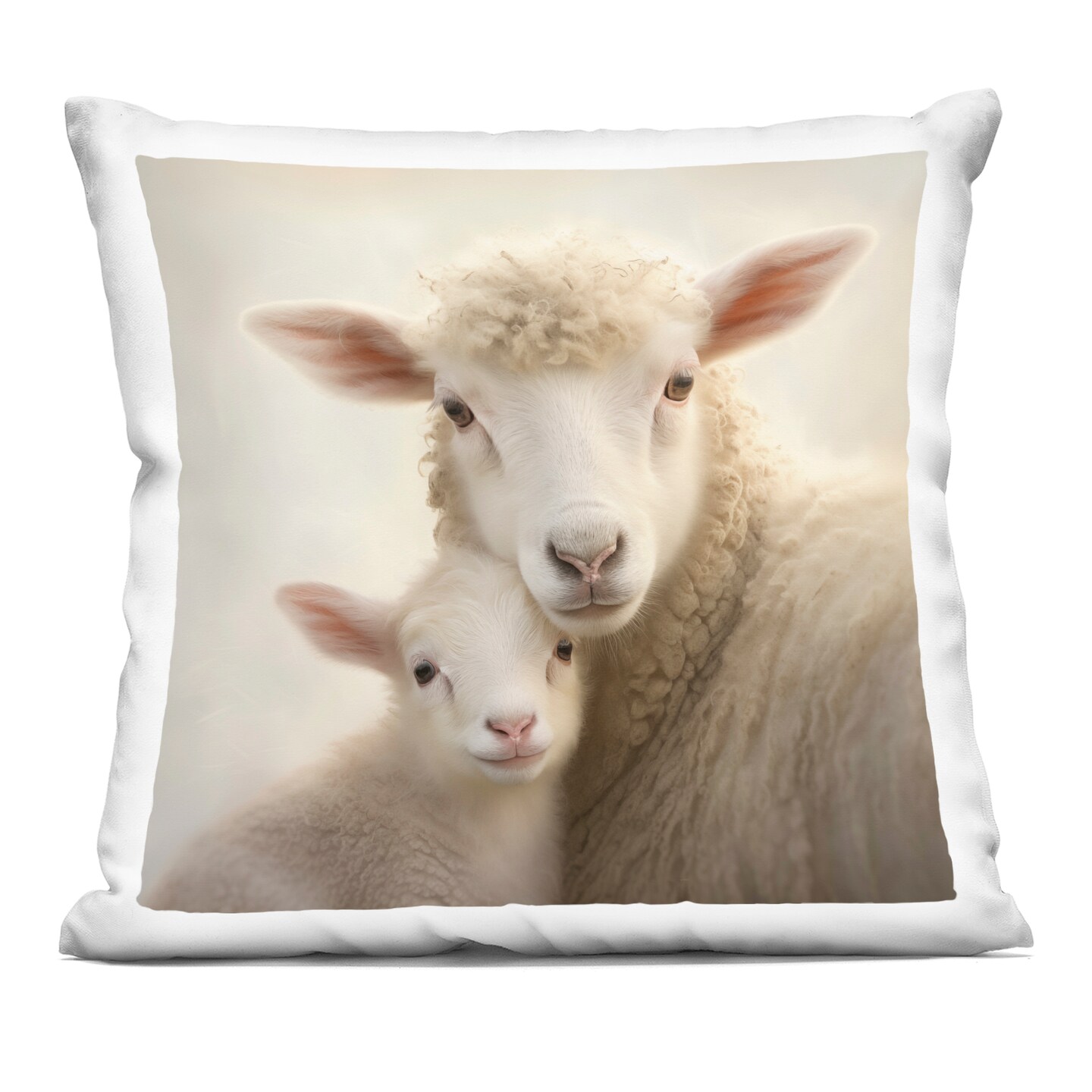 Stupell Industries Lamb & Sheep Cuddles Decorative Printed Pillow design by Heidi Kuntz, 18 x 7 x 18