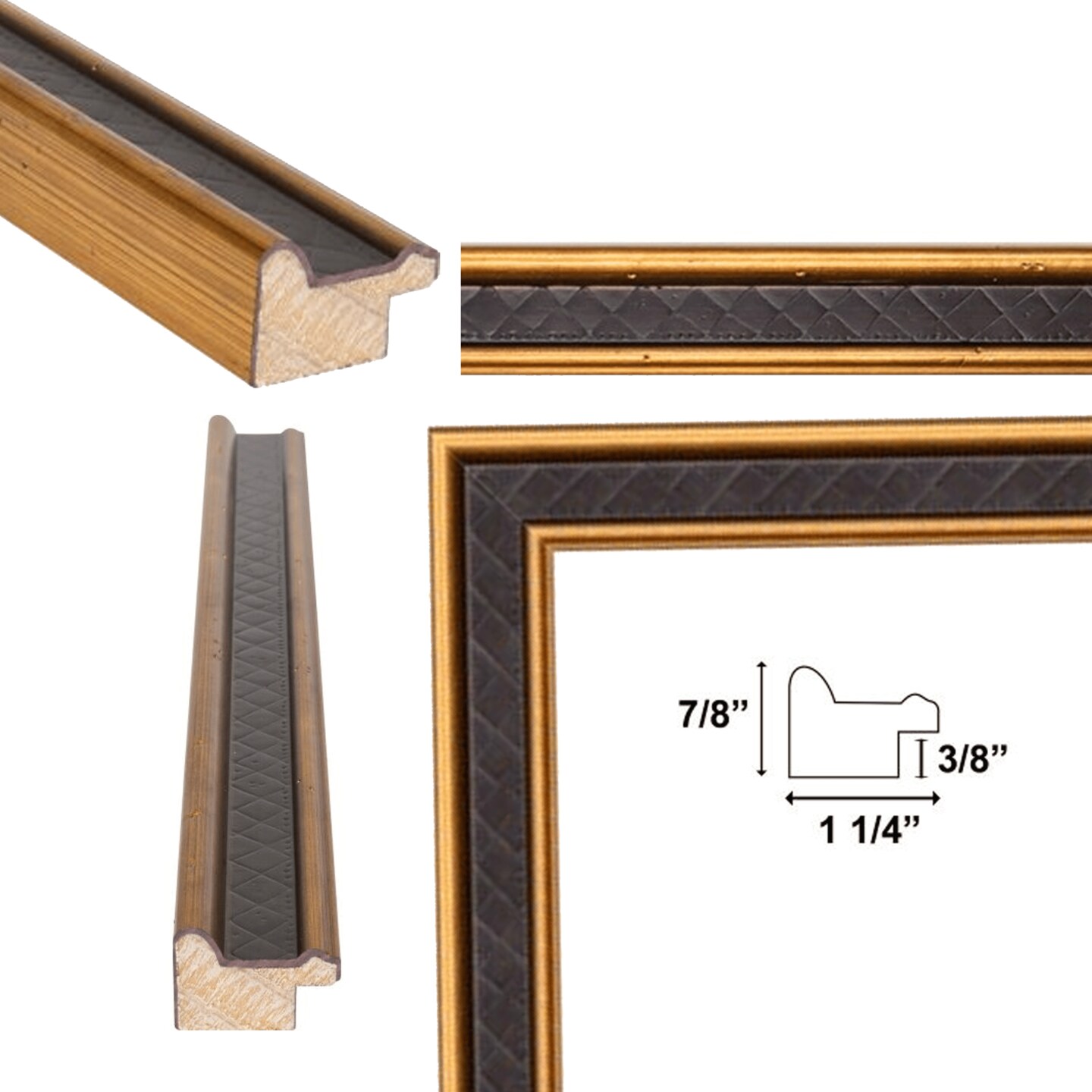 Gothic Vintage Antique Gold Espresso Picture Frame 12x16 frame