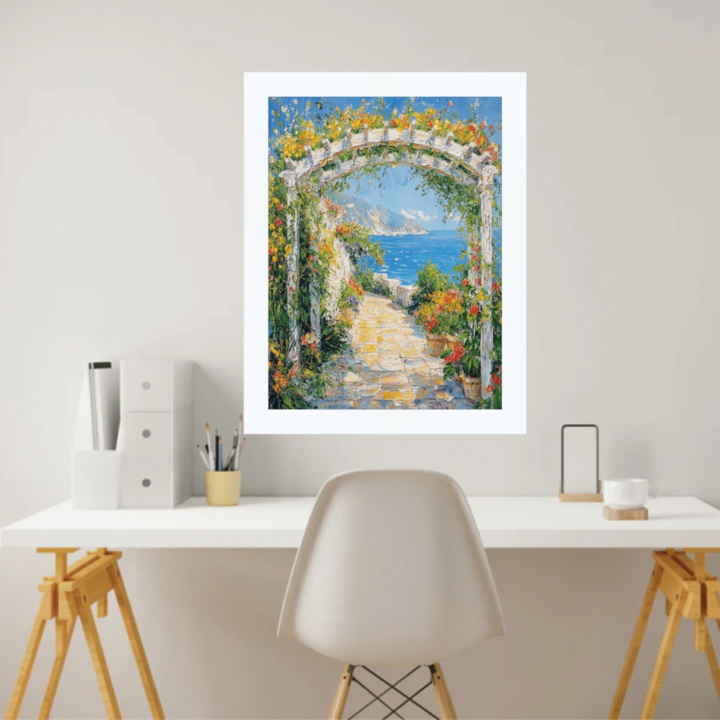 Simple Flat Matte White Wood Picture Frame 13x19 frame