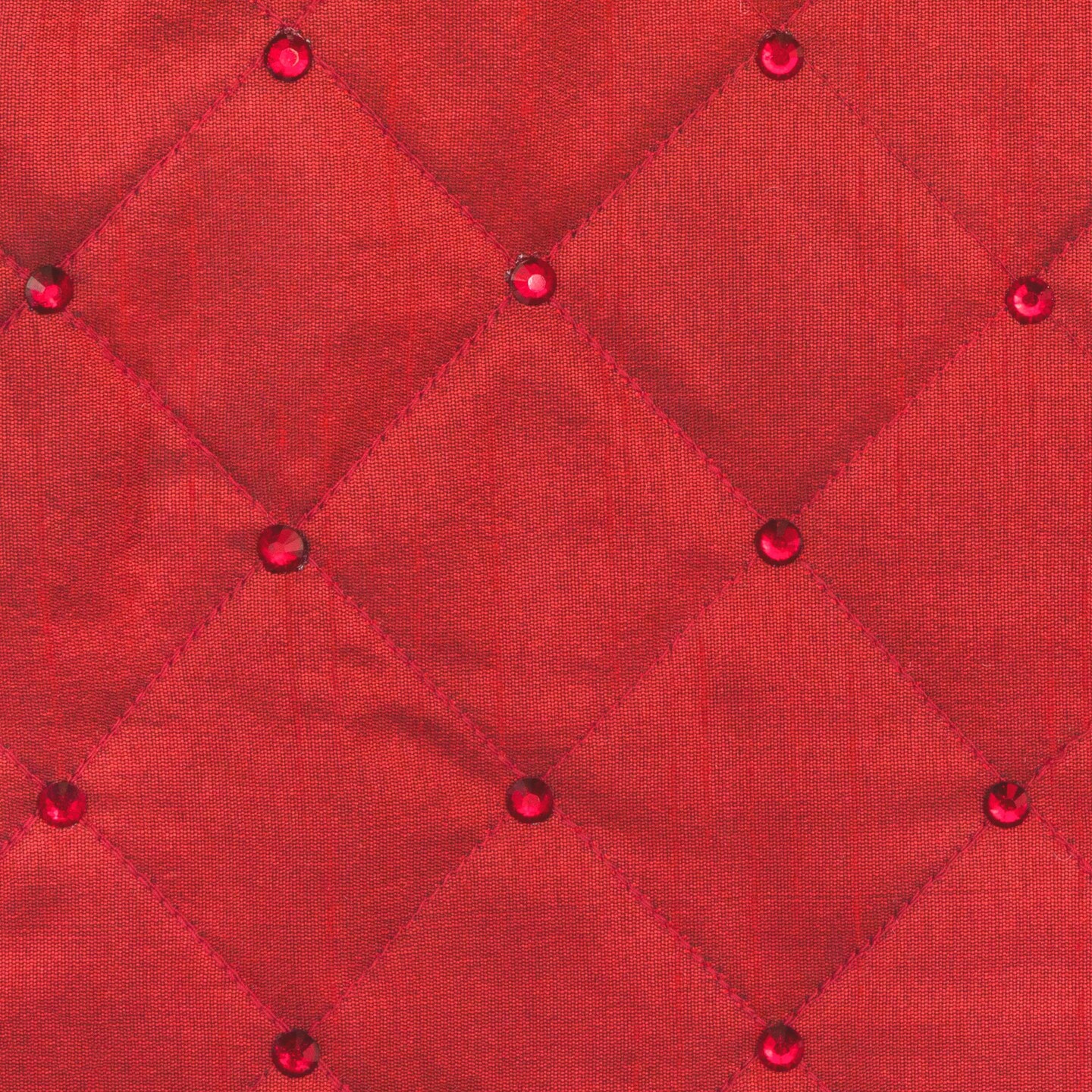 Vickerman 52" Red Quilt Stitch Jewel Treeskirt - QTX190452