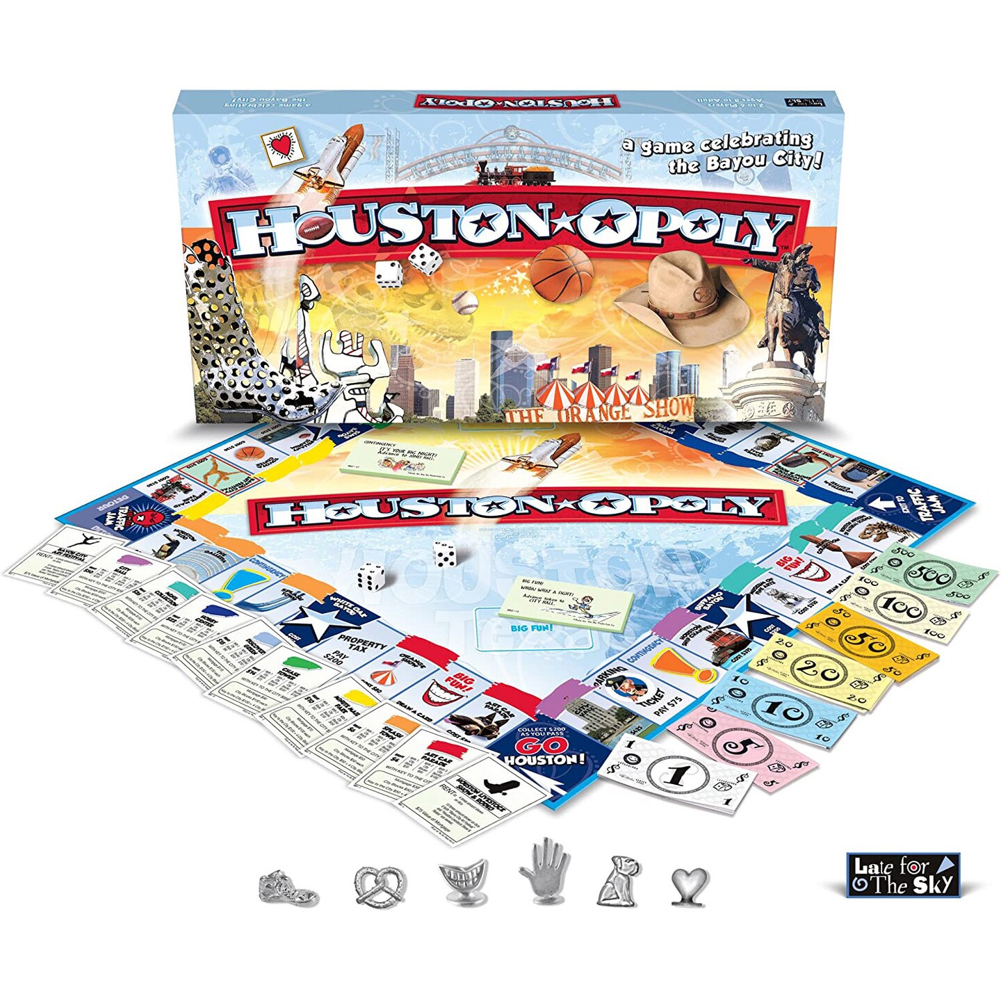 Late For The Sky: Houston-Opoly Monopoly Board Game