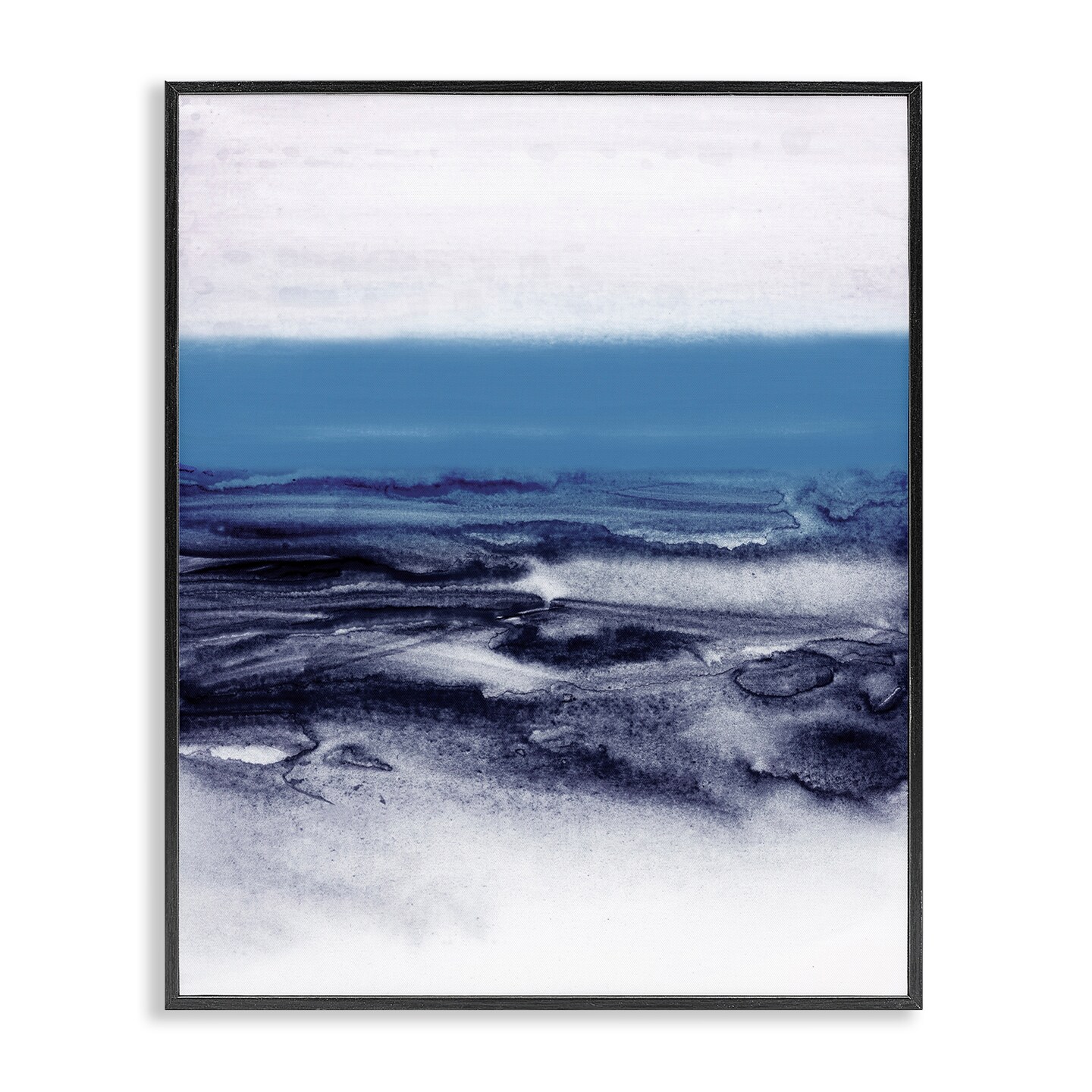 Stupell Industries Watercolor Landscape in Blue Framed Giclee, design by 1x