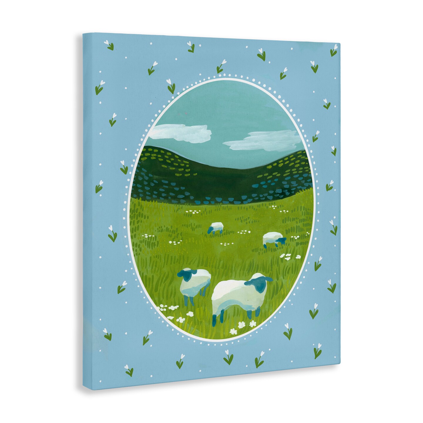 Stupell Industries Cottage Core Sheep Canvas, design by Evelyn Coleman