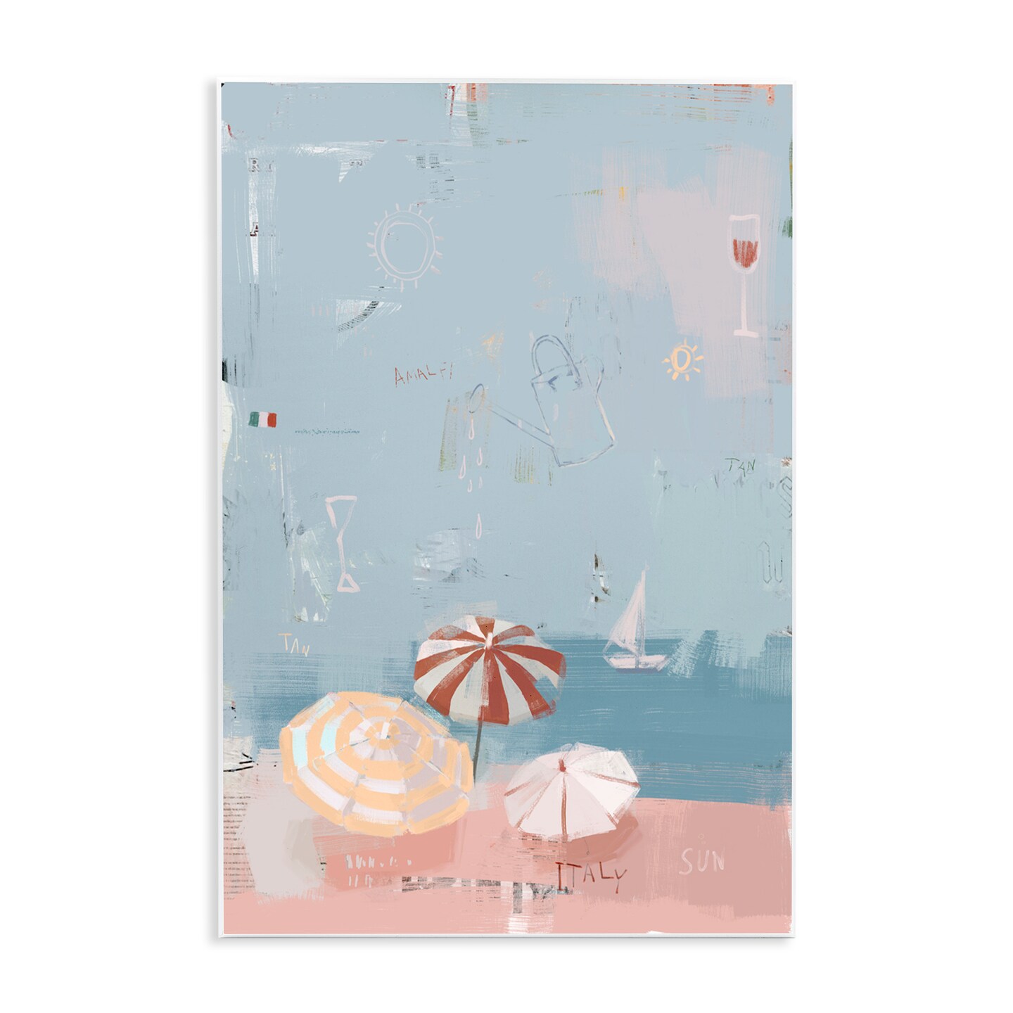 Stupell Industries Abstract Coastal Beach Vacation Wall Plaque, design by Anna Lischenko