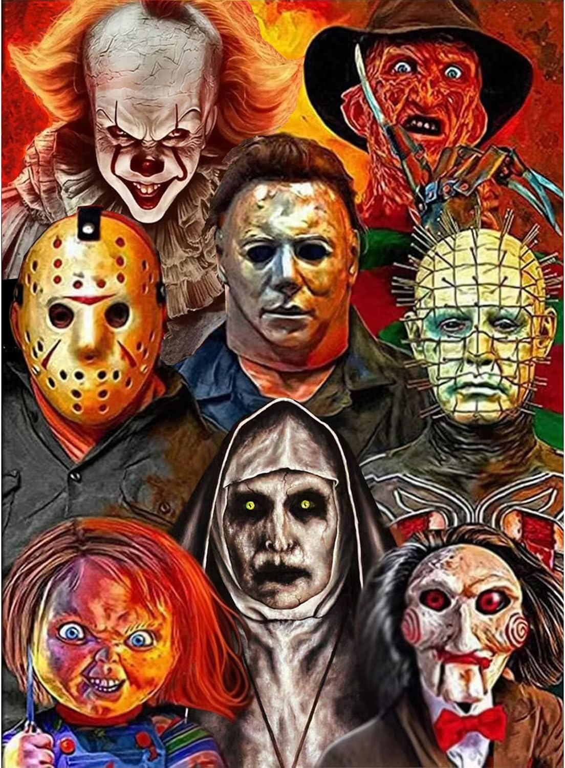 Halloween Paint by Numbers Kit for Adults BeginneR(Paint by Number-Horror-2)